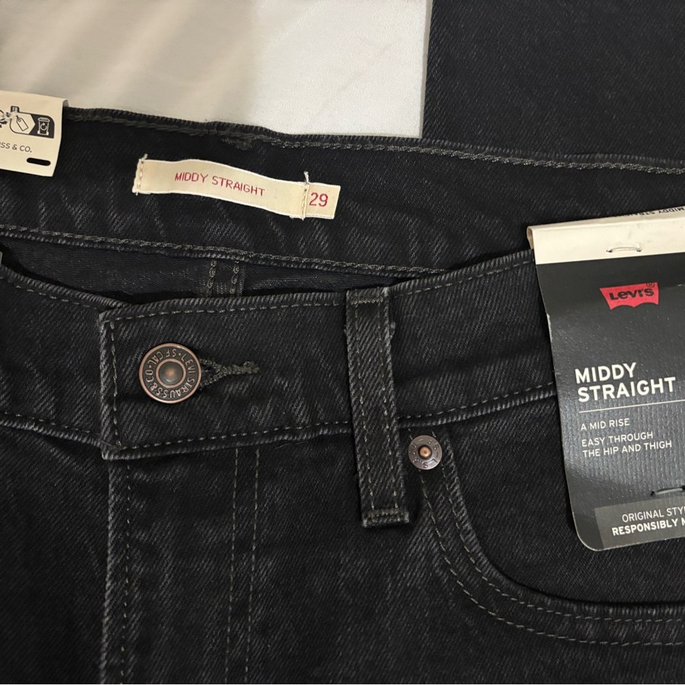 Levi's Black Straight Jeans Classic Denim